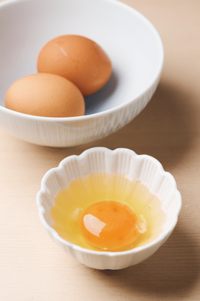 地元・川島町の「トップラン生卵」が付いてくる。