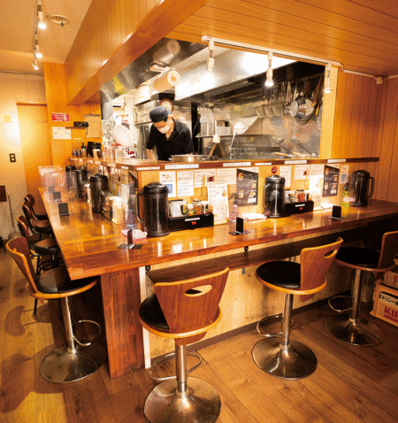 席はカウンターのみ。